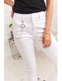 Taillierte weiße Jeanshose 250 – Online-Shop – Boutique